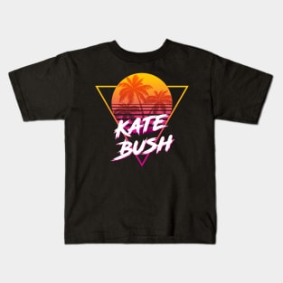 Kate Bush - Proud Name Retro 80s Sunset Aesthetic Design Kids T-Shirt